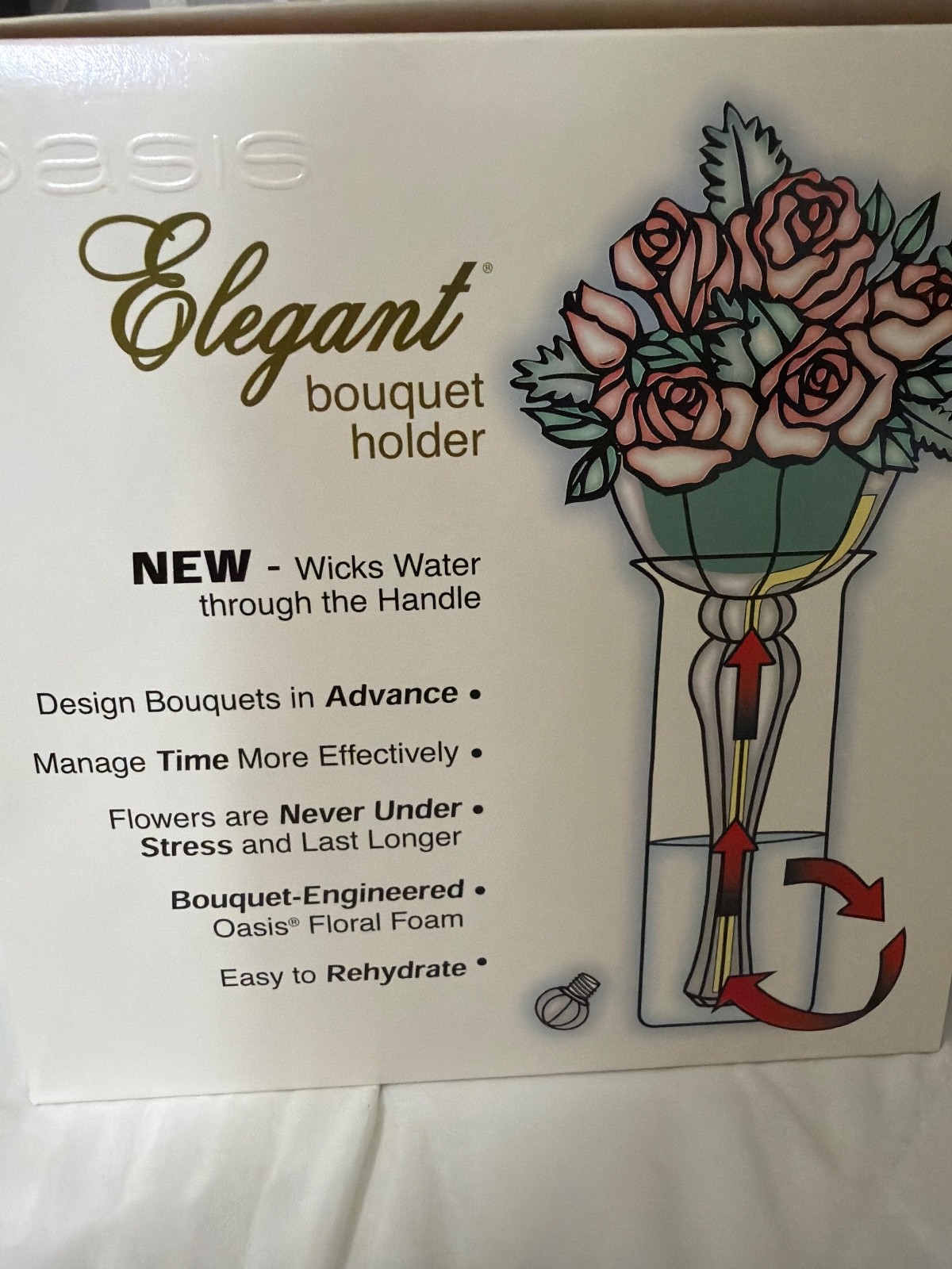oasis elegant boquet holder 4 items per package