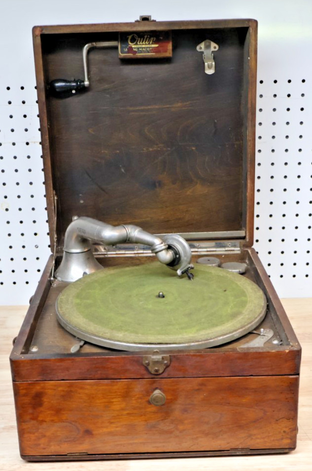 Vintage / Antique Outing Talking Machine Phonograph Record Player - Working USA