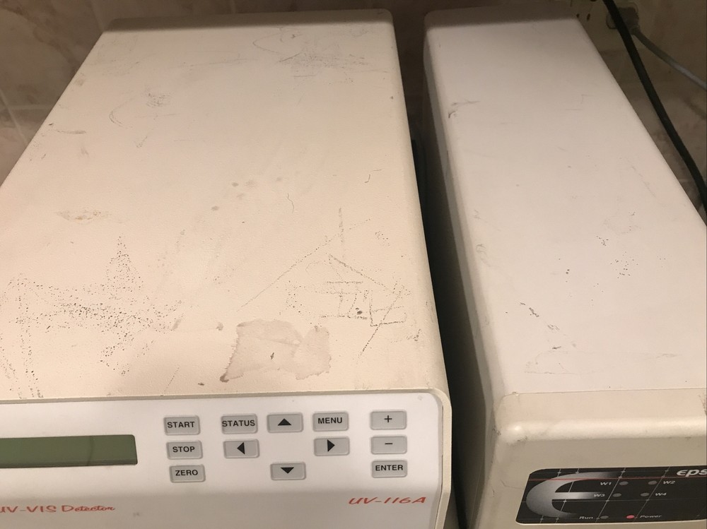 BAS LIQUID CHROMATOGRAPHY SYSTEM UV 116 UV VIS DETECTOR, PM 80 SOLVENT DELIVERY