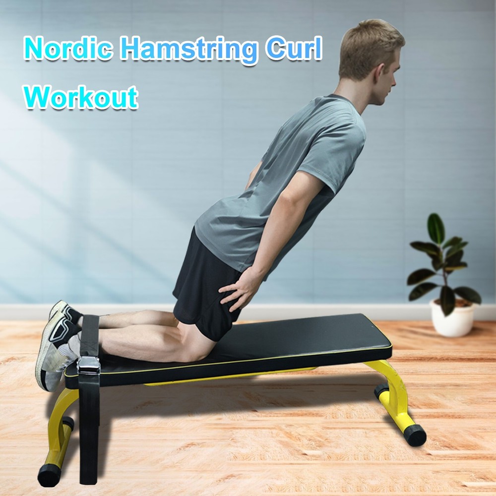 Quick Release Nordic Hamstring Curl Strap Adjustable Leg Workout Belt