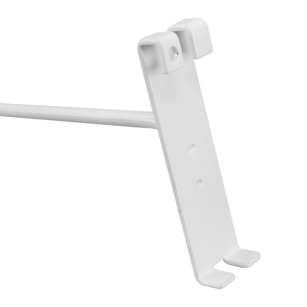 50 Pc GLOSS WHITE 12" Long Gridwall Hooks Grid Panel Display Wire Metal Hanger