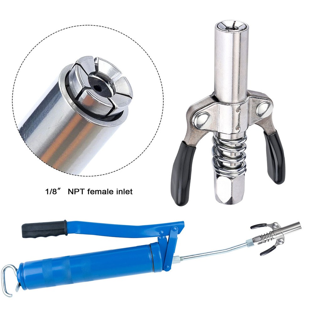 4pcs Grease Gun Fitting Tool Kit 90 Degree Coupler Adapter Needle Tips Dispenser