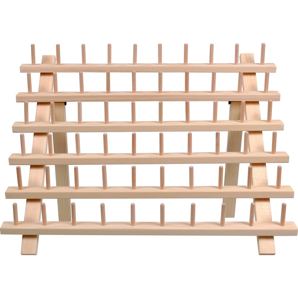 Wood Thread Spool Rack Holds 60 Spools