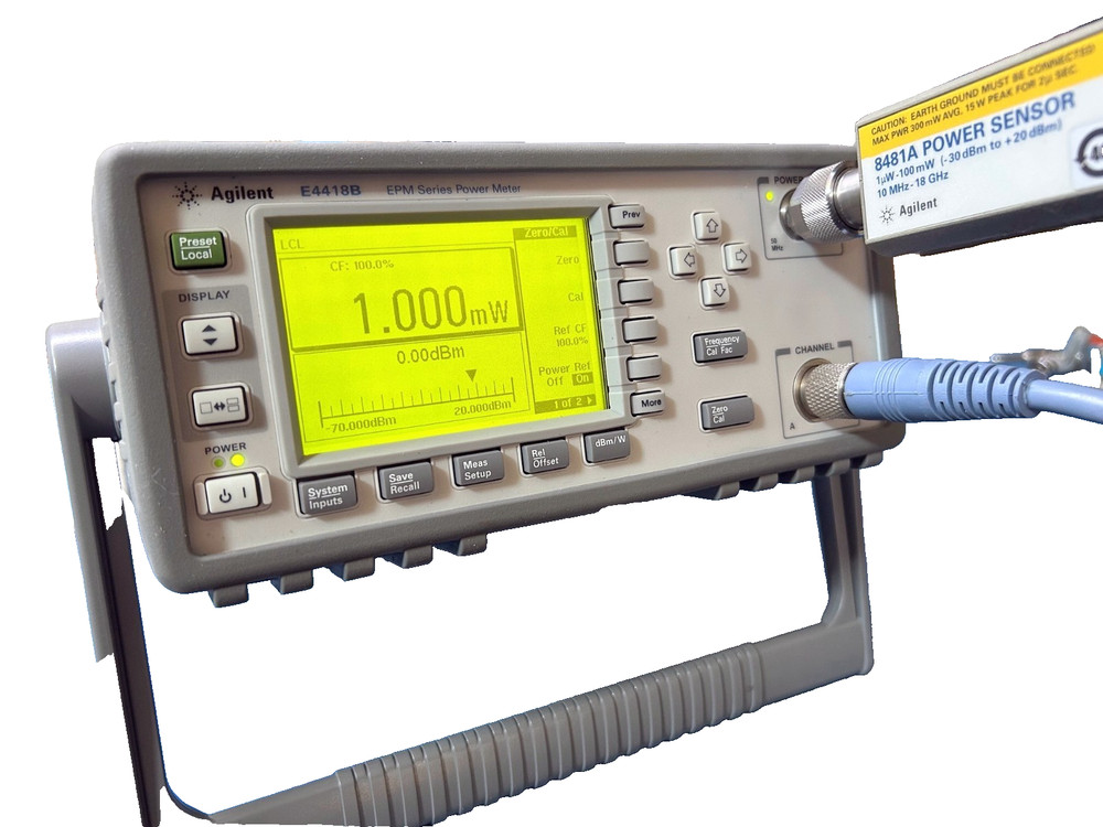 Agilent E4418B EPM RF Power Meter System | 8481A Sensor | E9288A Cable | Case