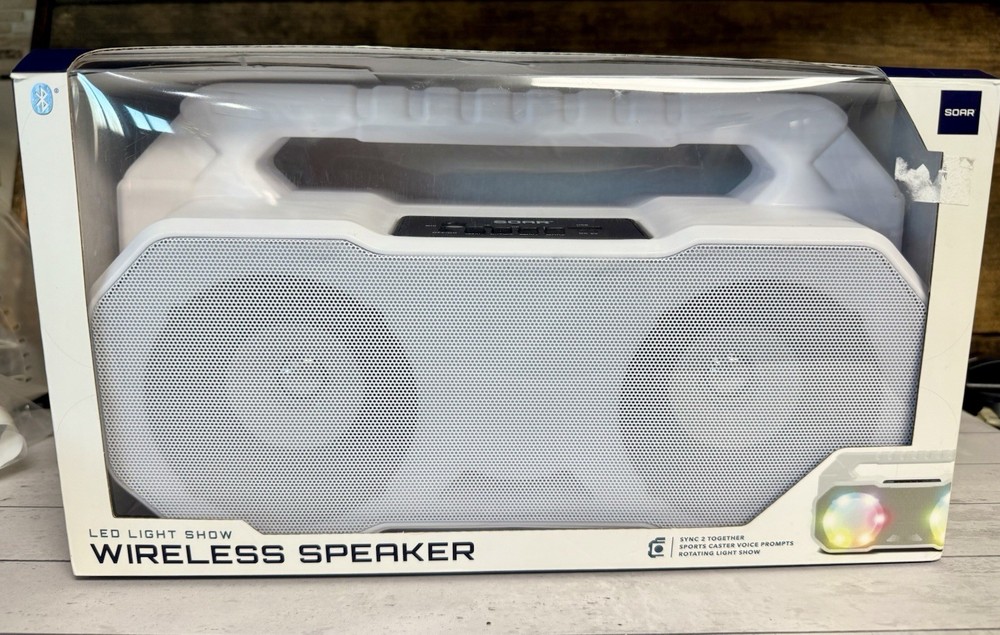 Soar LED Light Show Shock Box Wireless Speaker NIB