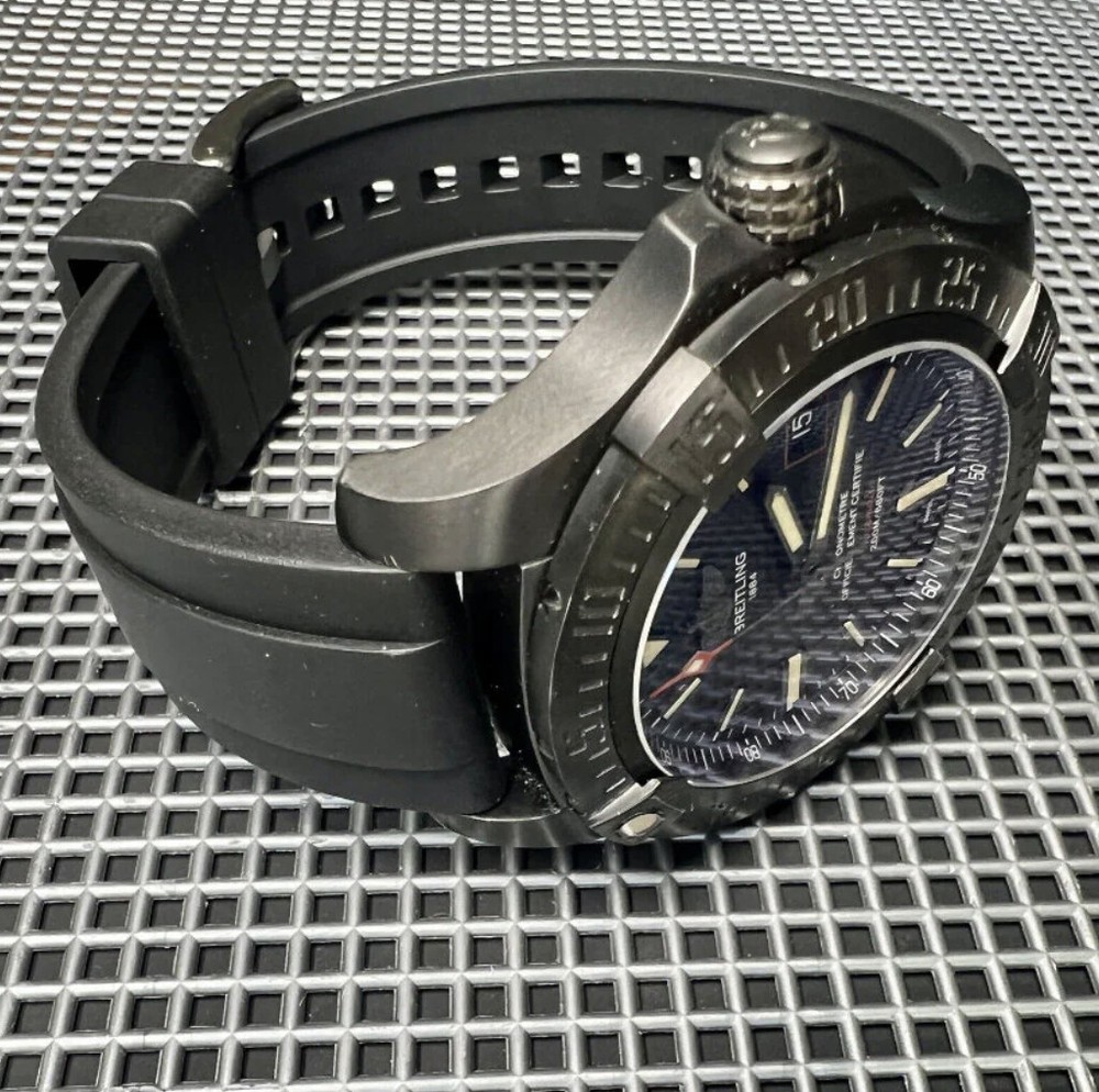 BLACK Vulcanized Caoutchouc rubber Strap Band Straight Edge Quick Release