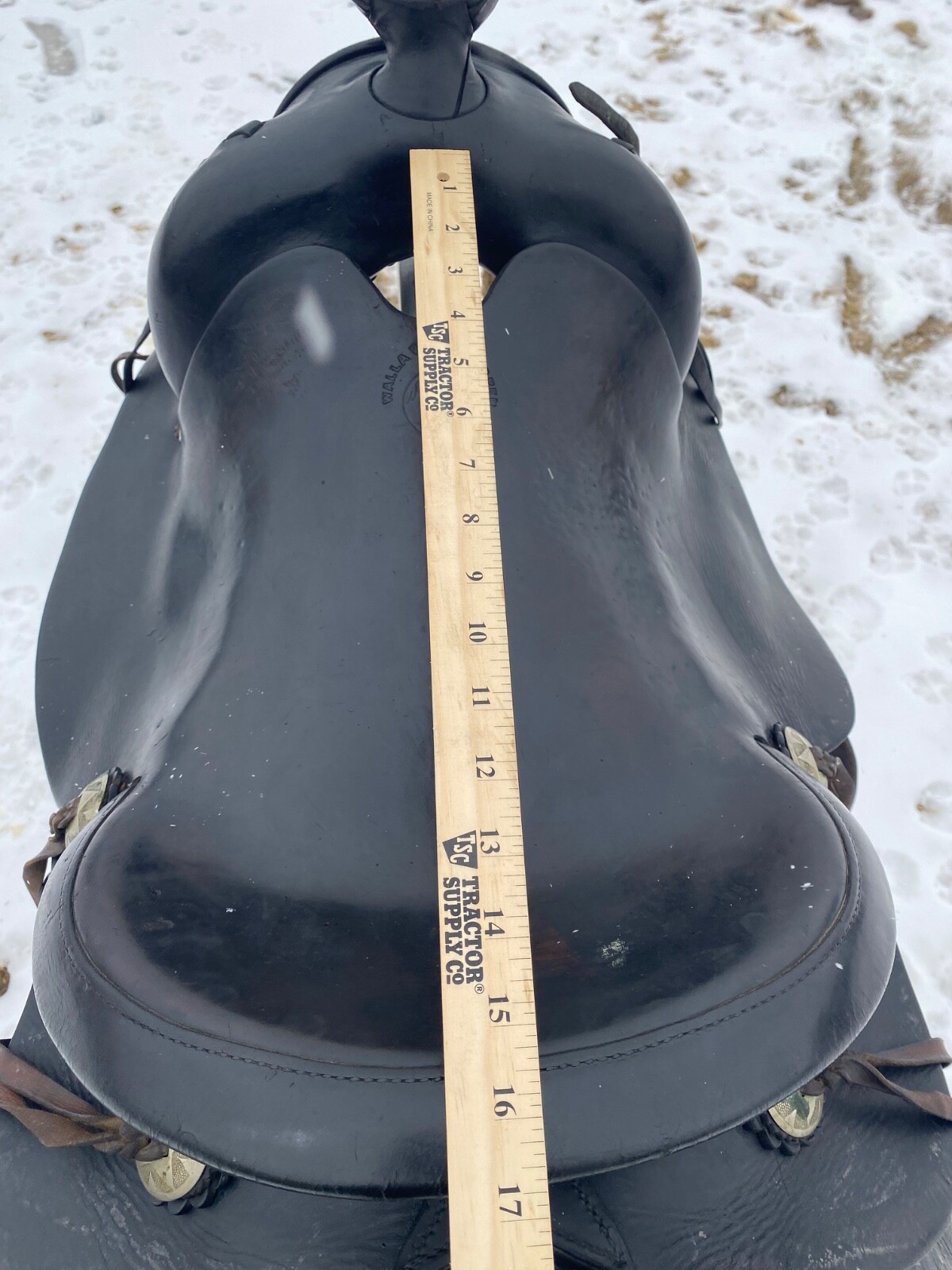 Antique/Vintage 15.5" Western Champion Walla Walla Roper slick seat saddle