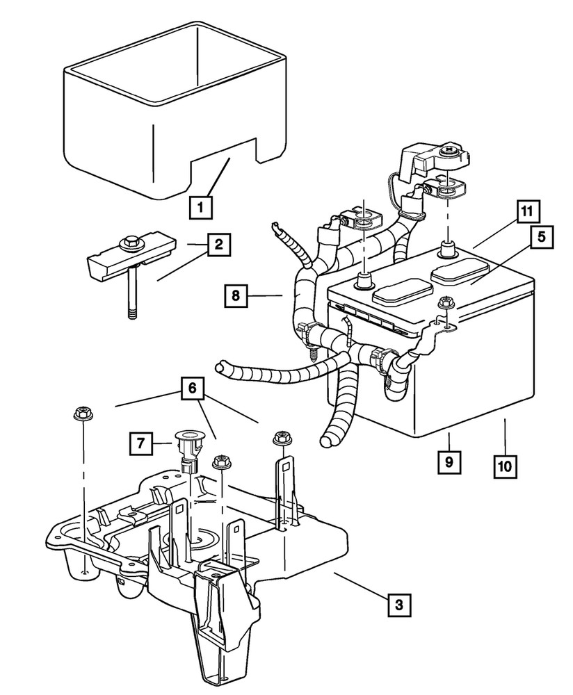 Genuine Mopar Battery Support 55360084AD