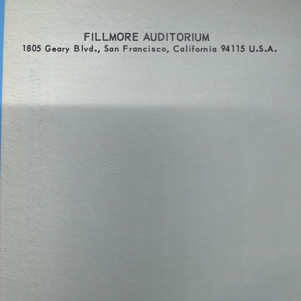 Mothers of Invention Canned Heat 1967 Fillmore Bill Graham BG50 Postcard Origina