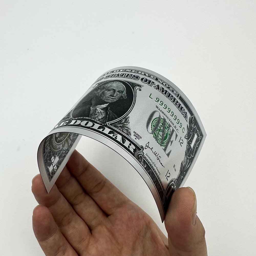 US Dollar Silver Banknotes 1 2 5 10 20 50 100 Bills Money Set Decorative Gift