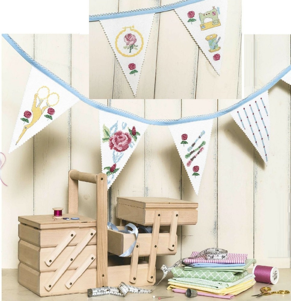 DECORATIVE BOUNTING   CROSS STITCH PATTERN  ONLY    EQ - RRS