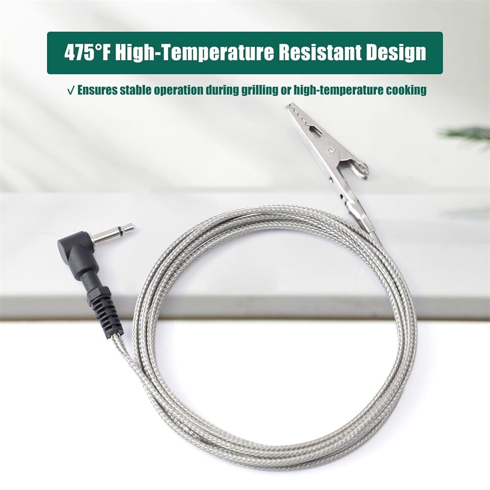 High-Temperature Pit Probe with 90° Plug Replacement Pit Probe For Flame Boss