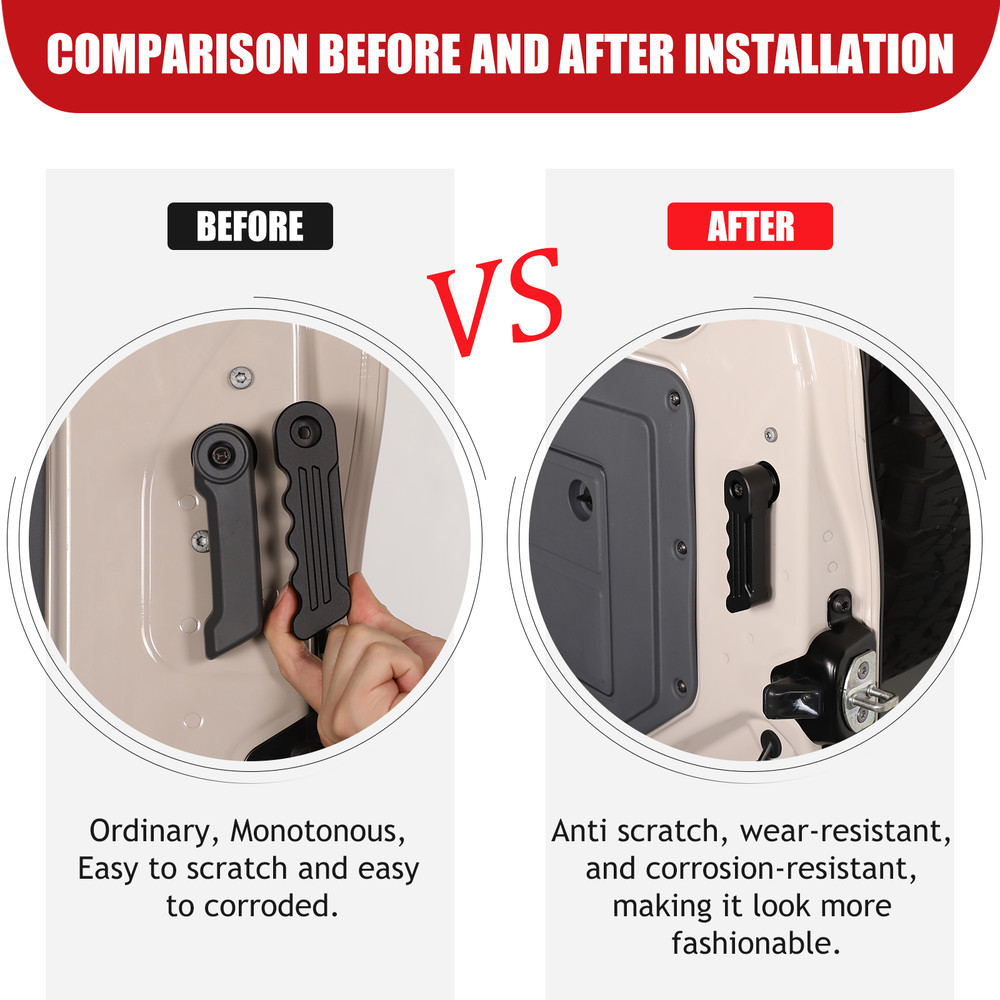 Black Inner Tailgate Switch Handle Off For Ineos Grenadier 2022-2024