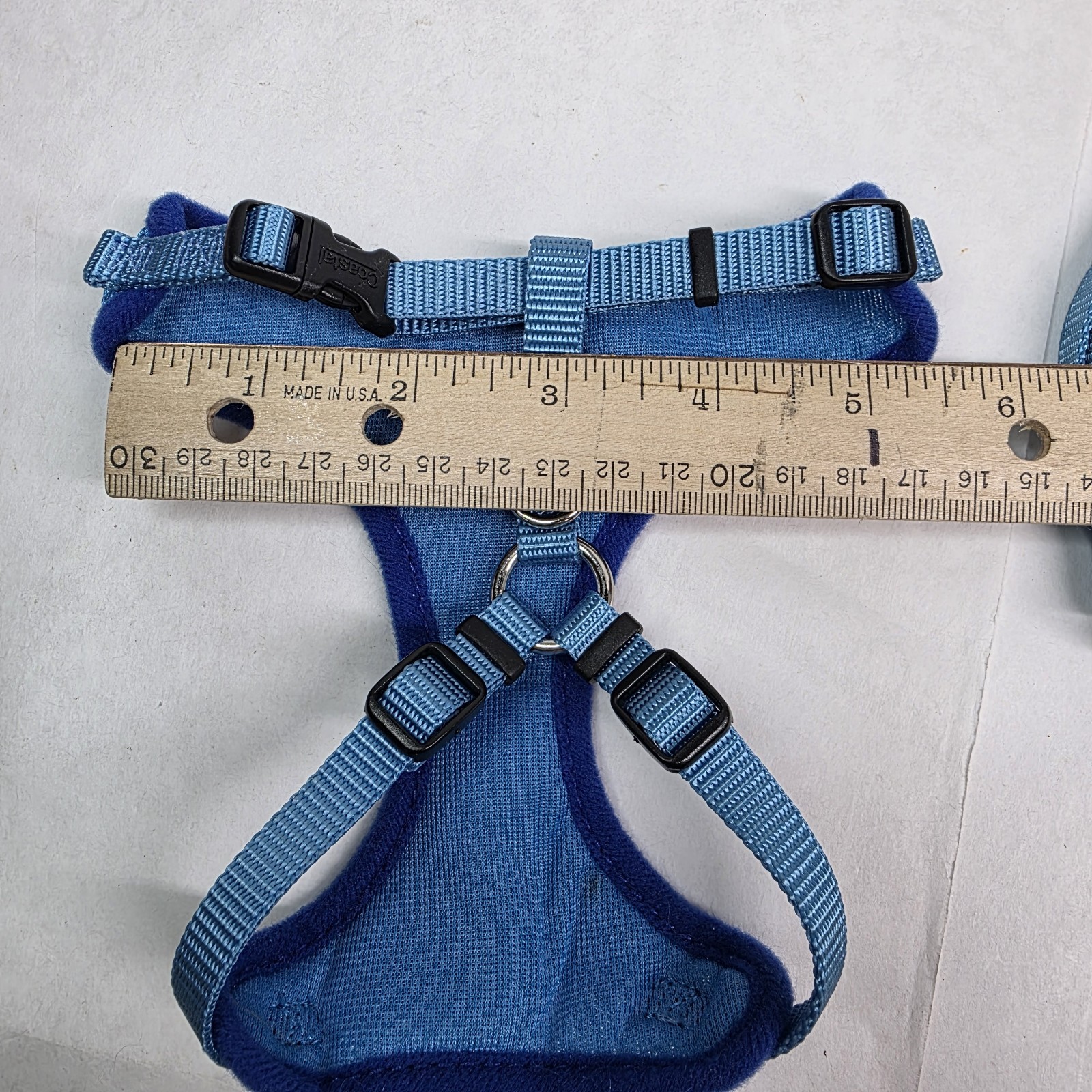Adjustable Cat Harness W/Leash Blue One Sz Fits Most Adjustable Great Condition