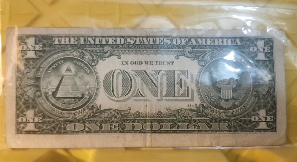 Error 2009 MIS-CUT FEDERAL RESERVE $1 NOTE