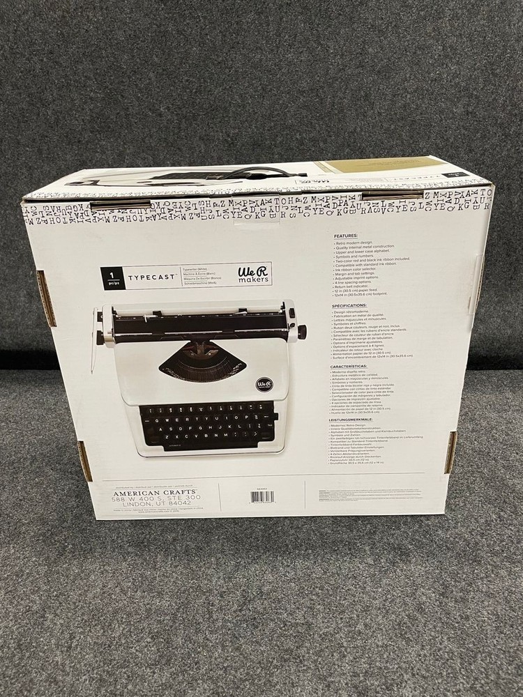 WE R MEMORY Keepers Typecast Typewriter White