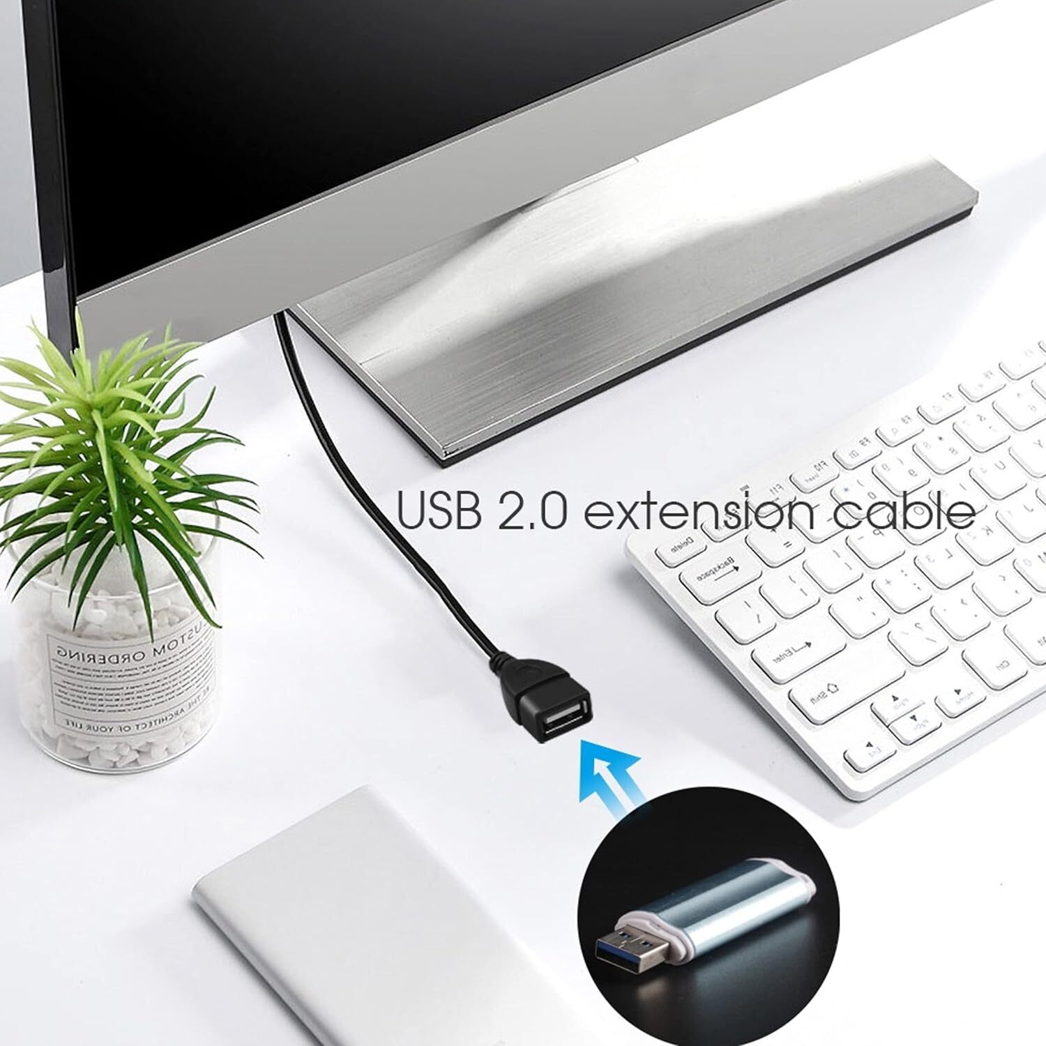 High-Speed USB-USB Extension Cable USB 2.0 Adapter Extender Cord Male/Female LOT