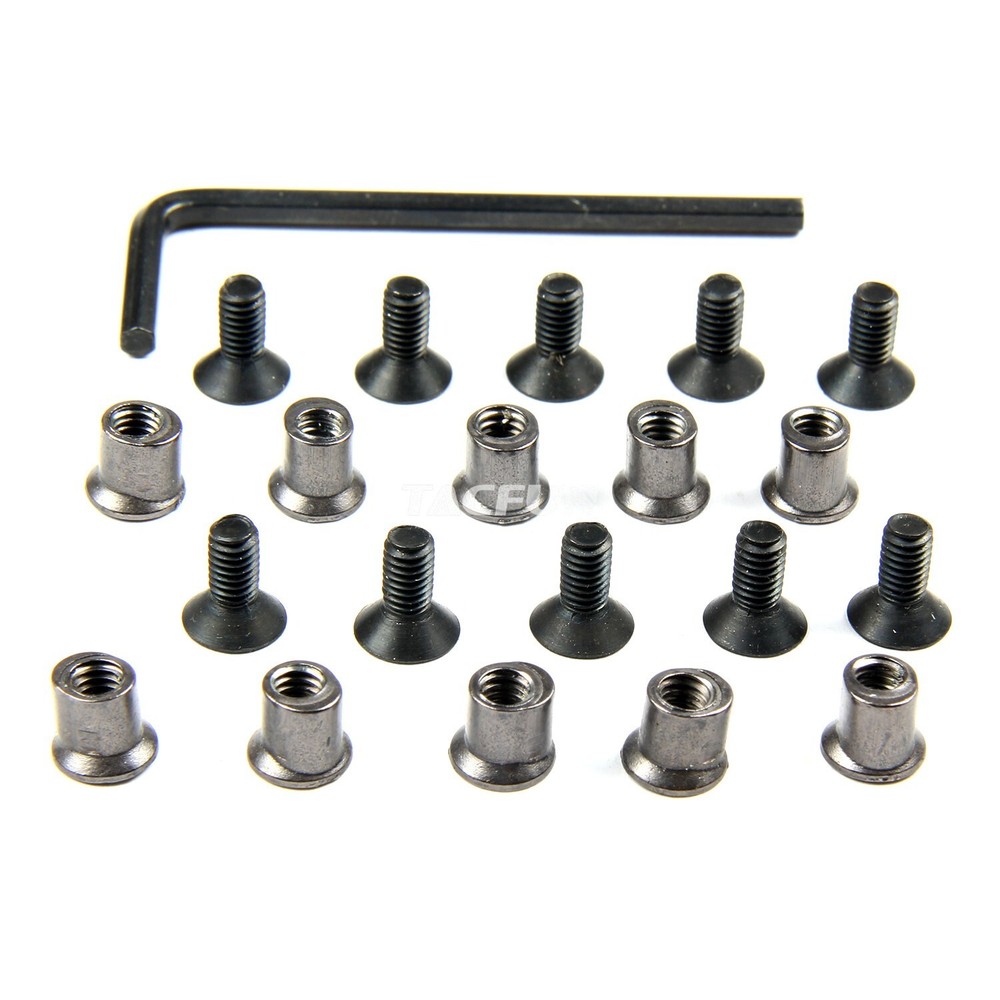 10 Sets Pack Steel KEYMOD Nut Standard Screw For Rail Sections Black