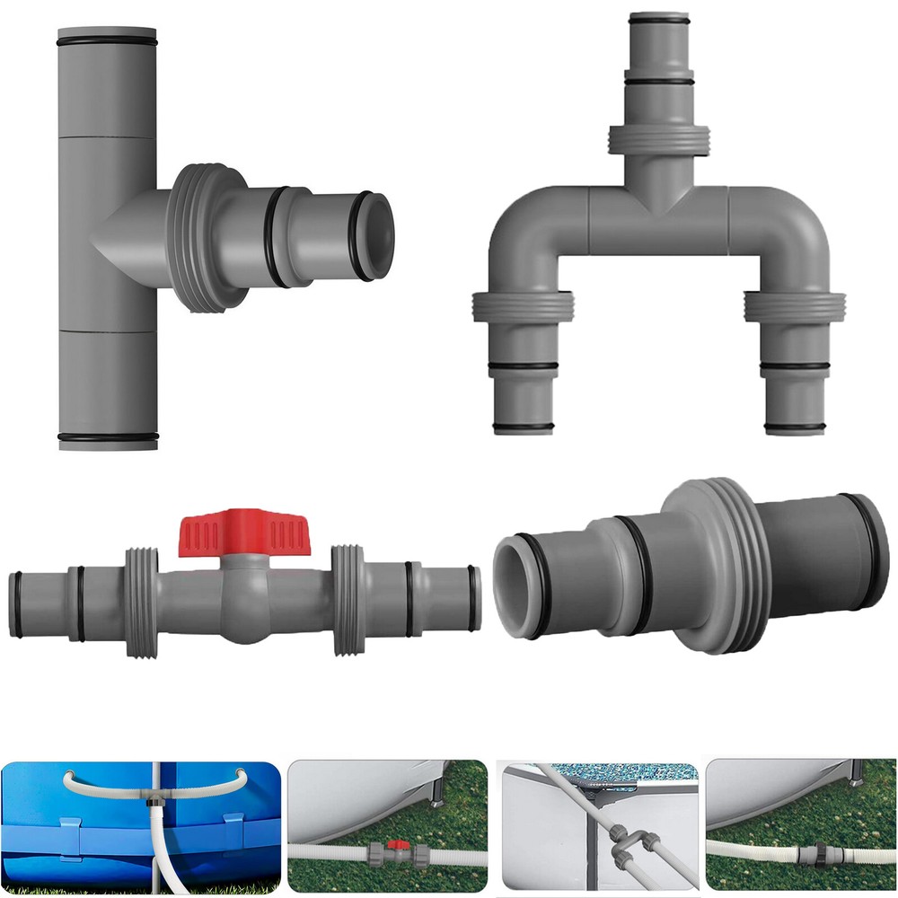 Pool Hose Connector Replacement Straight Through/T-connector Adapter Accessories