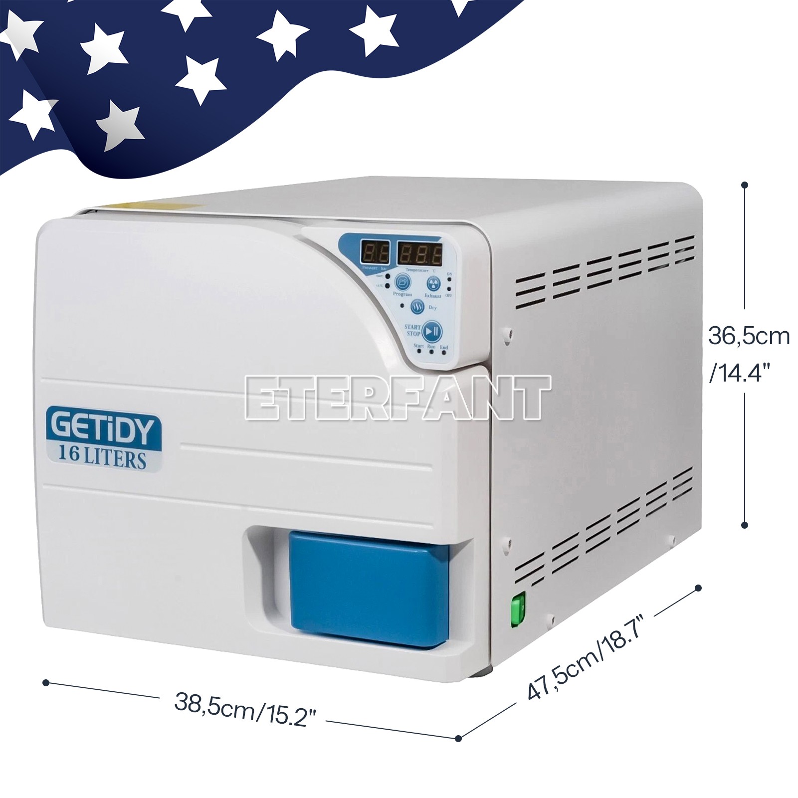 16/18/23L Class N Dental Medical Autoclave Steam Sterilizer with Drying Function