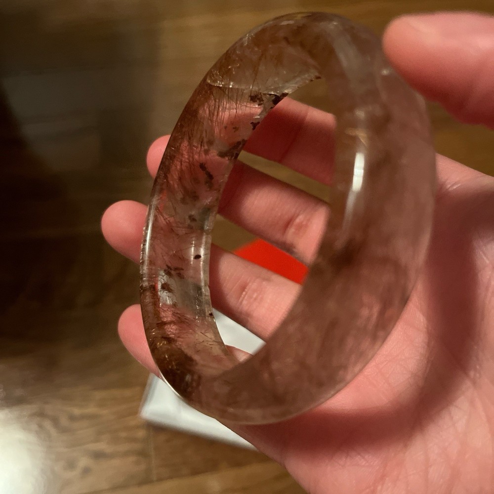 Natural Bronze Rutilated Quartz Bangle