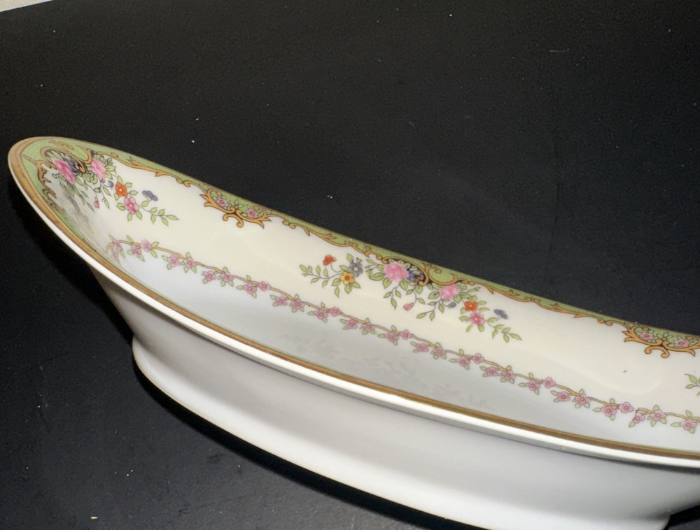 Noritake 10" Oval Serving Platter & 8" Serving Dish Nordich Pattern Discontinued