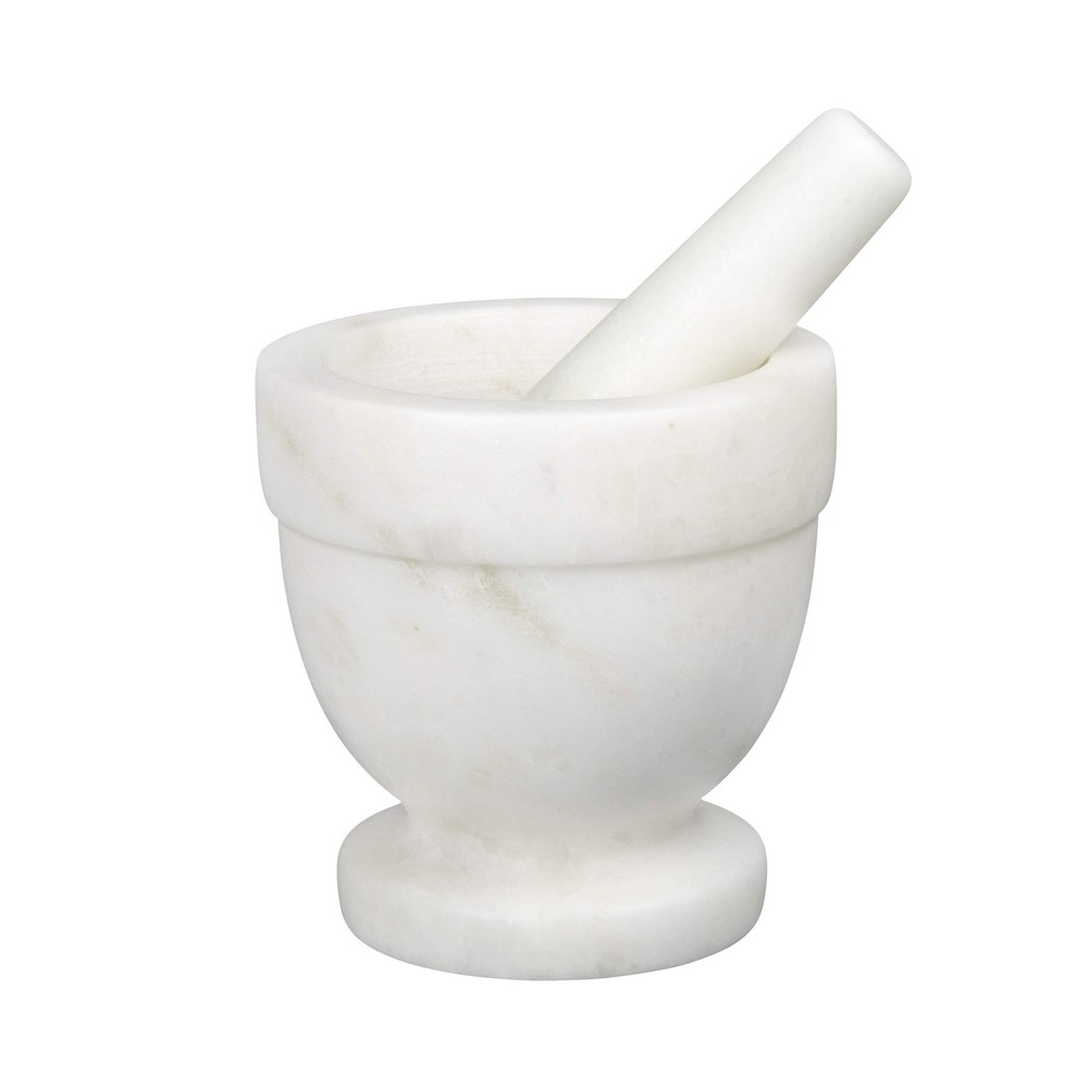 Creative Home Handcrafted Mortar and Pestle Solid Marble Grinde... Fast USA SHIP