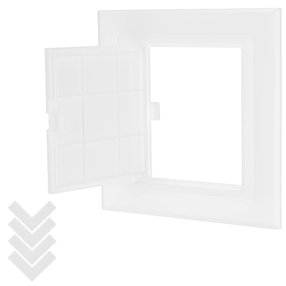 1-Pack Access Panel for Drywall, 4.1x4" Plastic Self Adhesive Cover [White]