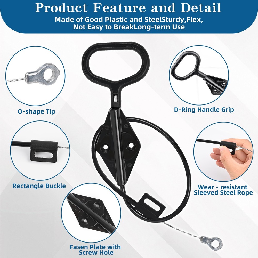 Recliner Pull Handle Replacement D-Ring Release Cable for Lazy Boy Sofas - 22...