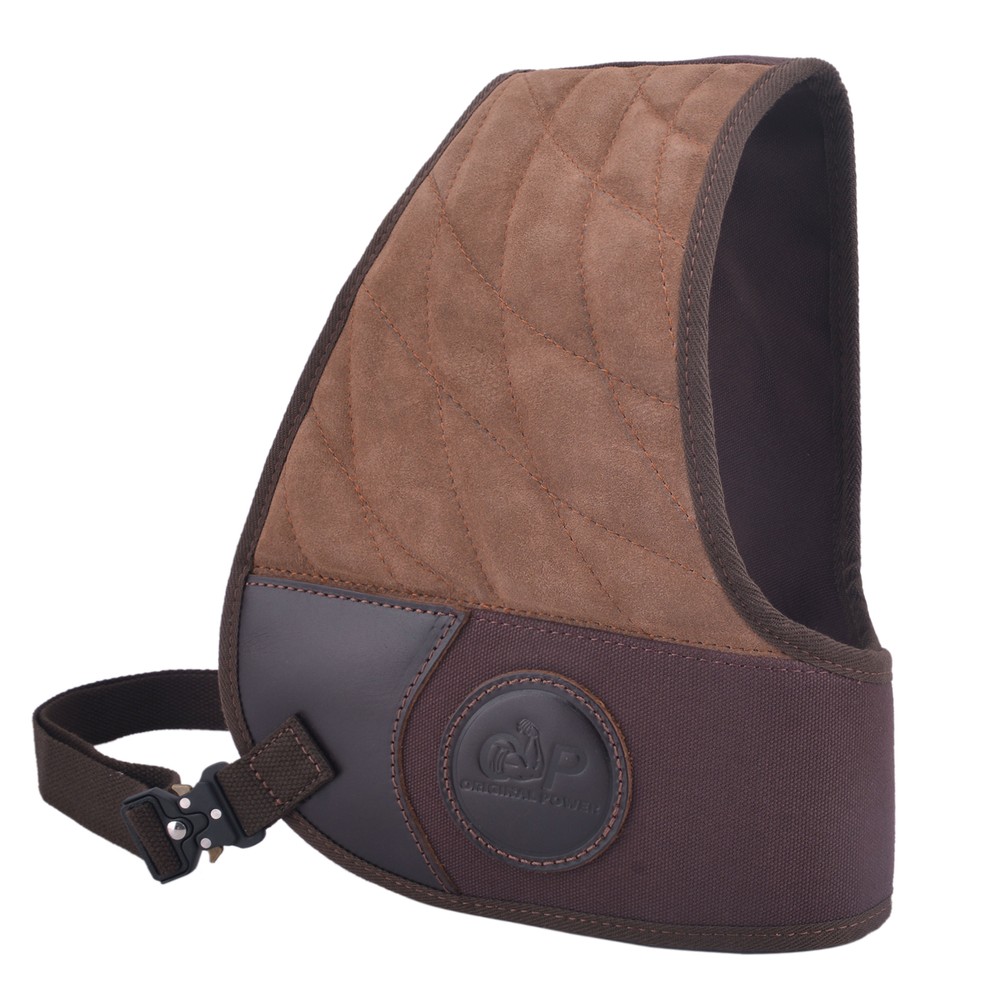 Lefty Leather Suede Shoulder Pad Protector Shooting Soft Recoil Pad Adjustable