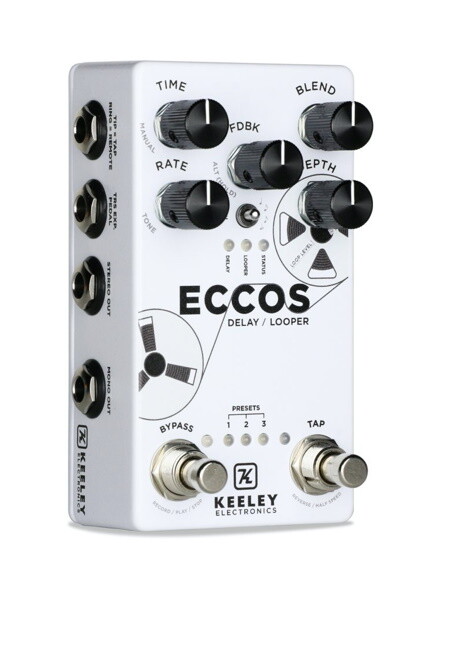 Keeley Electronics ECCOS True Stereo Delay and Looper Pedal, New!