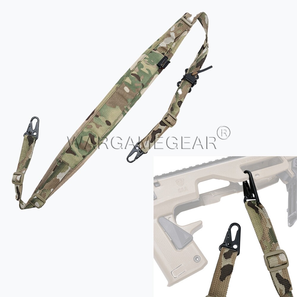Tactical 2 Point Rifle Airsoft Modular Gun Strap Adjustable Quick Pull Tab Sling