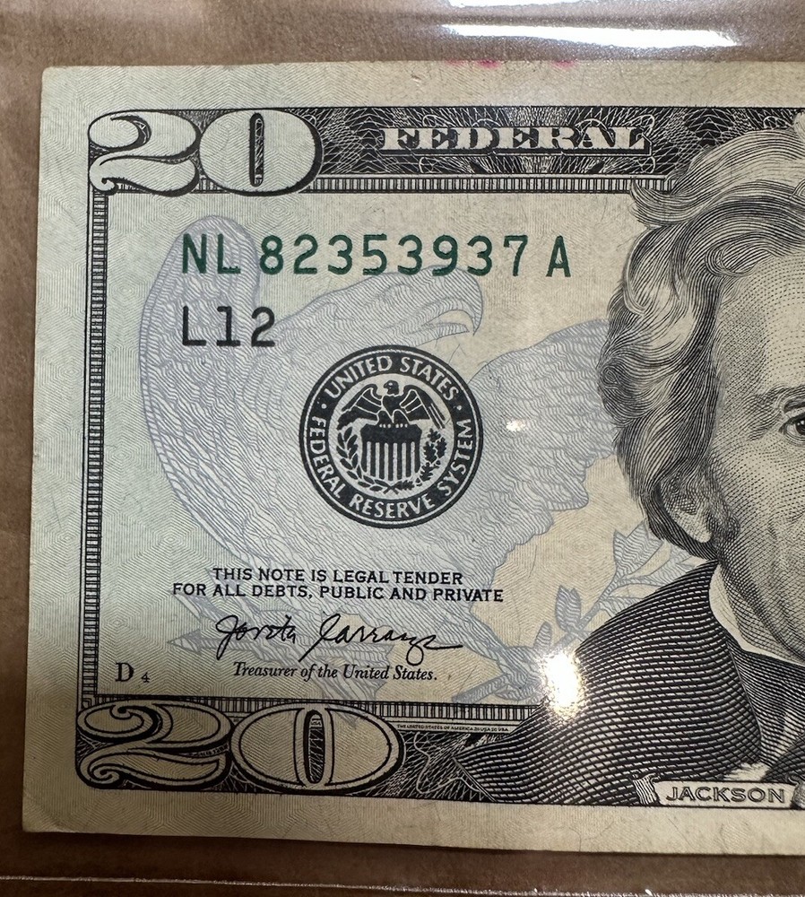 $20 BILL INK SMEARS ERROR RARE