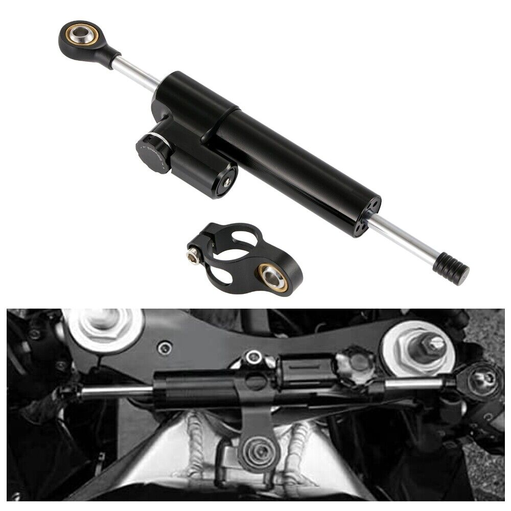 CNC Black Universal Adjustable Steering Damper Stabilizer Motorcycle Accessories