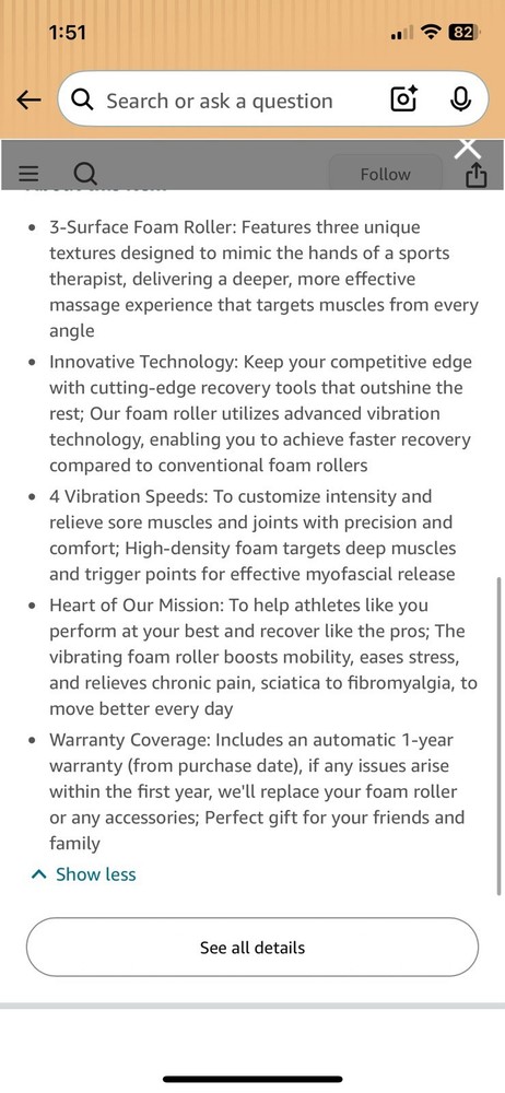 Zyllion Foam Roller