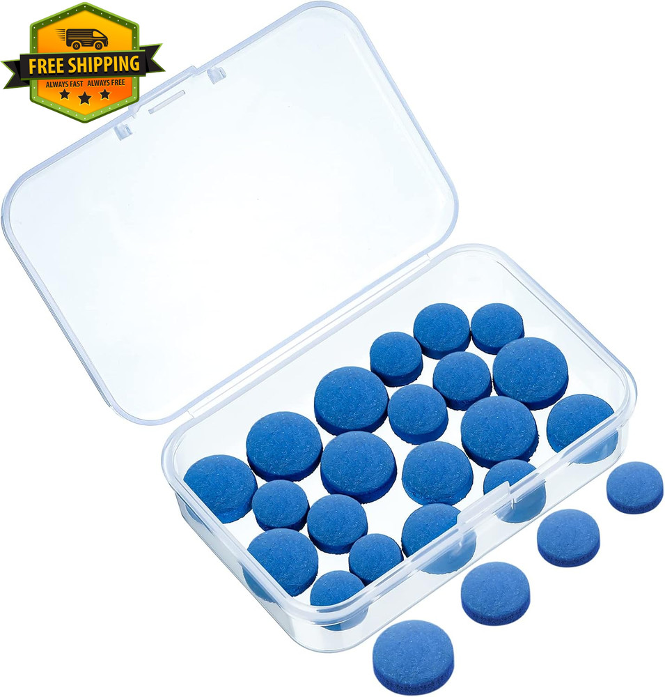 Pool Cue Tips 20 Pack Replacement Billiard Stick Tips with Box