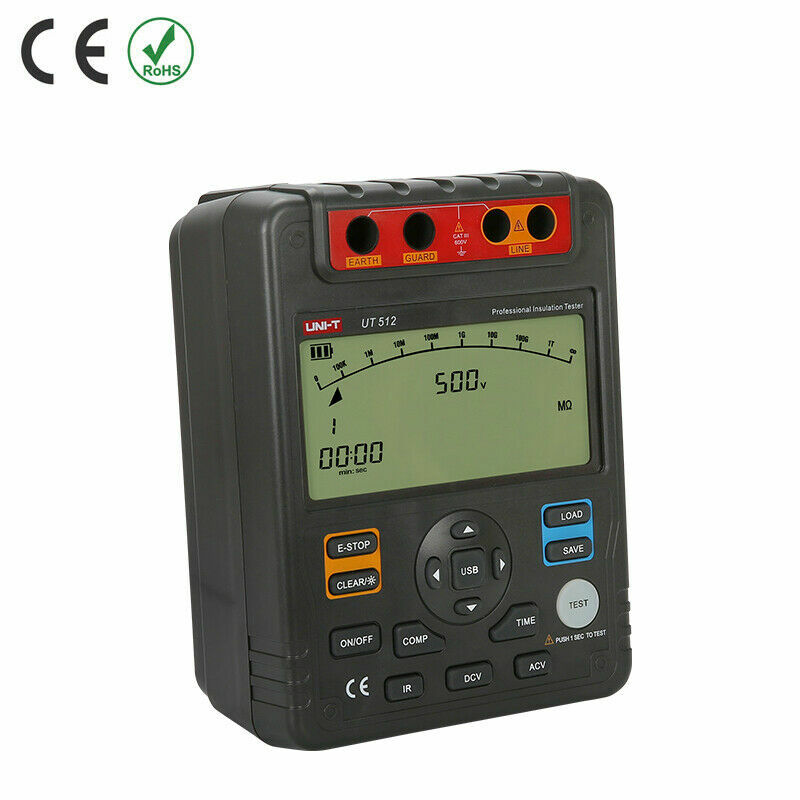 UNI-T UT512 Isolationswiderstandstester Voltmeter Auto Range 2500V 100GΩ