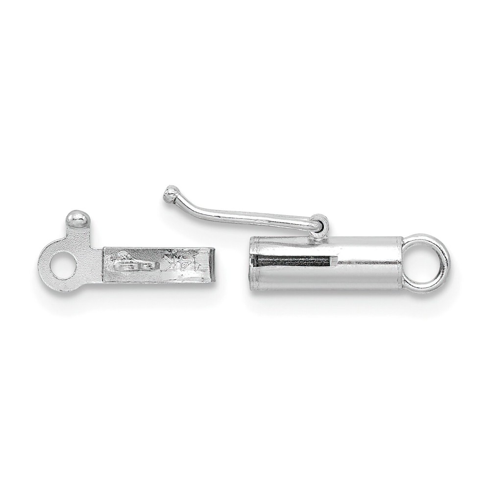 14K White Gold Barrel Clasp 8.2mm