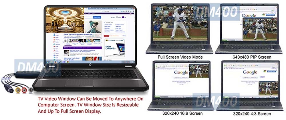 USB 2.0 Video Frame Grabber W/ Composite RCA BNC S-Video Inputs