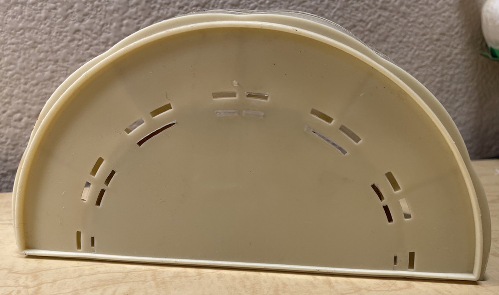 Vintage Kitchen Kaboodle Organizer Wall Mountable Half Circle Plastic Pockets