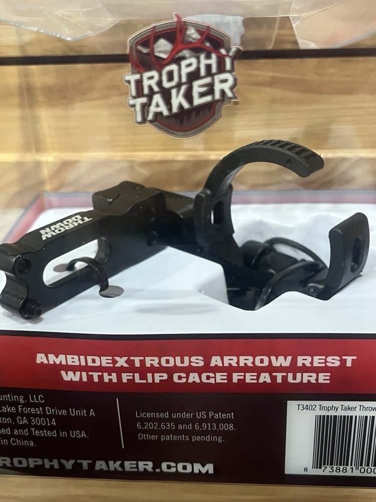 Trophy Taker T3402 Throwdown Arrow Rest - Cable Driven - Drop-Away Rest - 00063