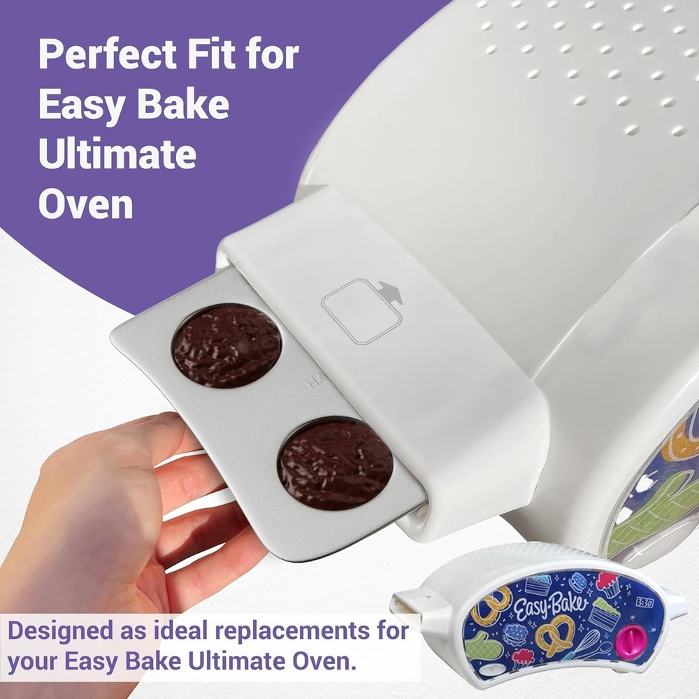 Kids Baking Pan Set for Easy Bake Oven Cupcake Pan Cookie Heart Rectangular Pan