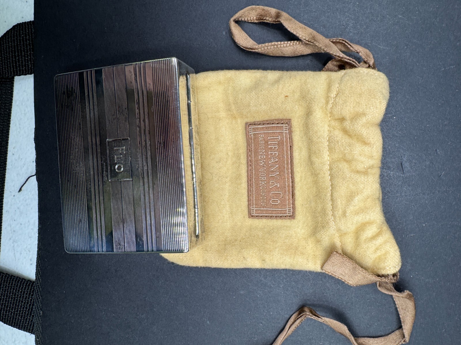 Vintage Tiffany & Co. Sterling Silver 925 Cigarette Case W/ Monogram 2.92"x2.23"