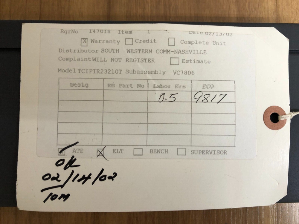Rauland -Borg TCIPIR23210T CPS Headend Controller Model