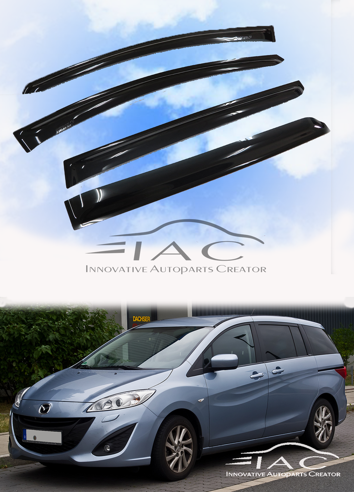 For Mazda 5 10-15 Window Visor Vent Sun Shade Rain Guard Door Visor
