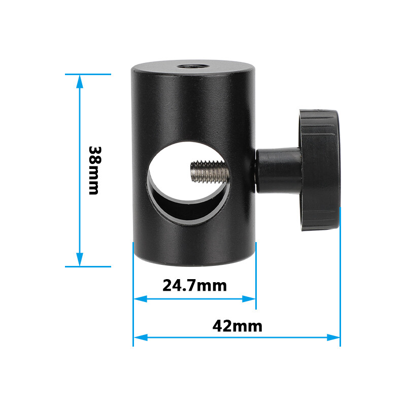 CAMVATE Aluminum Light Stand Head Mount With 1/4" Thread For Camera Accessories
