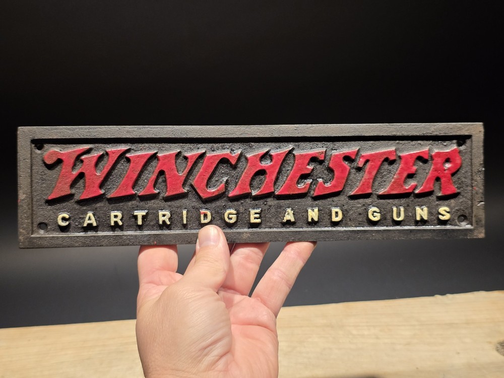 12" Cast Iron Winchester Plaque Sign