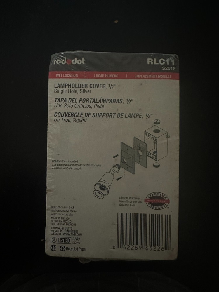 RED DOT RLC11 SINGLE LAMPHOLDER SILVER