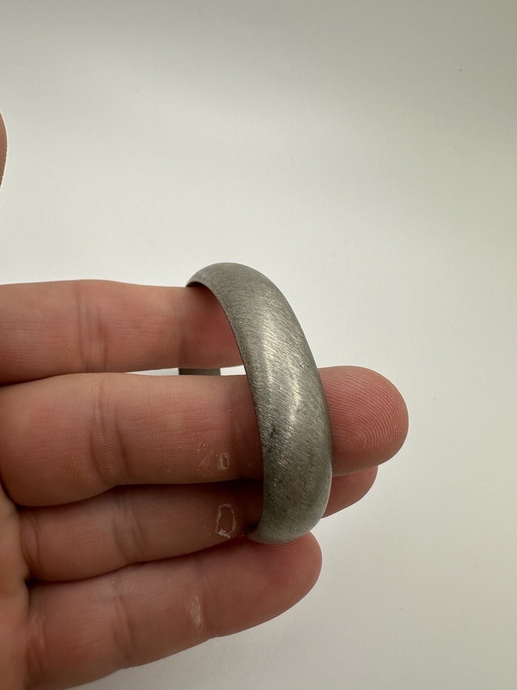 Vintage 1.2 cm Brushed Pewter Cuff Adjustable BrB3