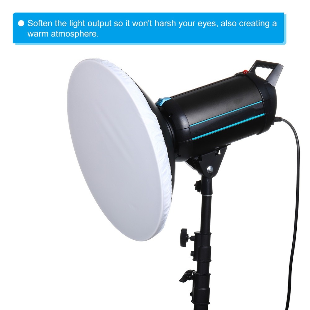 2pcs 22" 55cm Soft Diffuser Lamp Cover Light Strobe Reflector Lamp Sock White